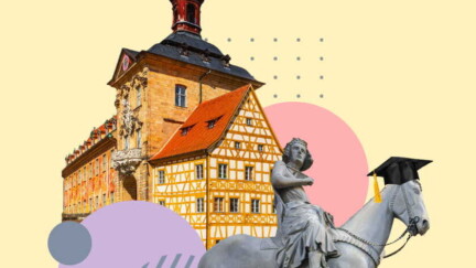 Der Bamberger Reiter und ein Fachwerkhaus