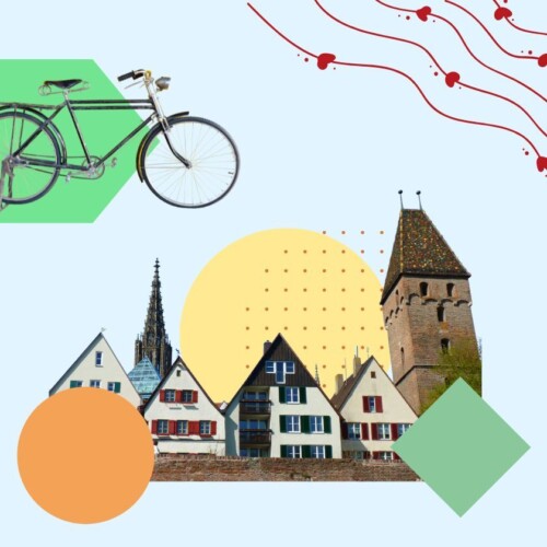 Die Altstadt von Münster und ein Fahrrad