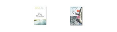 Buchcoversammlung mit zwei Büchern zu dem Stichpunkt: Literarisch und Menschlich