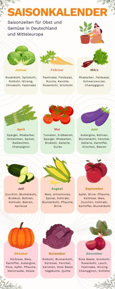 Infografik für saisonales Obst und Gemüse [Quelle: e-fellows.net]
