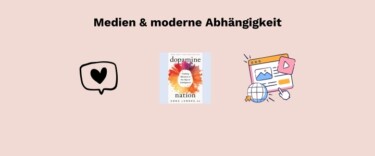 Buchcoversammlung mit zwei Büchern zu den Themen Medien und moderne Abhängigkeit