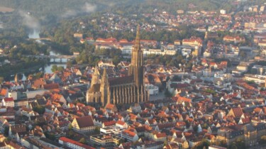 Stadtzentrum Ulm mit Blick auf das Ulmer Münster