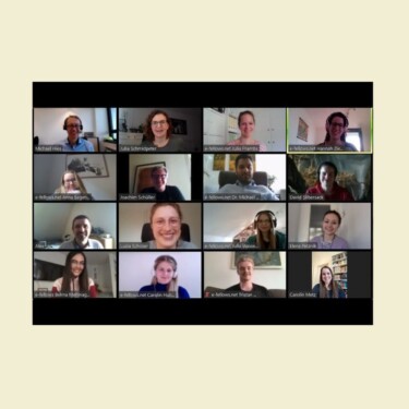 Screenshot eines Zoom-Meetings der Mitarbeiter:innen von e-fellows.net