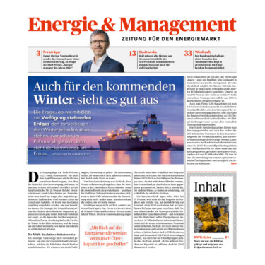 Darstellung einer Ausgabe Energie & Management.