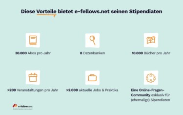 Vorteile, die e-fellows.net seinen Stipendiaten bietet