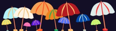 bunte Sonnenschirme
