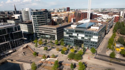 Ein Luftbild vom Campus der Kühne Logistics University