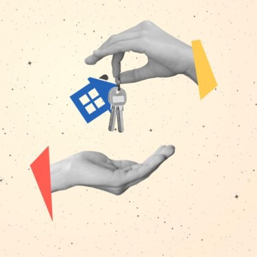 Schlüsselübergabe von einer Hand zur anderen