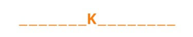 Ein langer Strich, in der Mitte der Buchstabe K