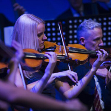 Denise B spielt im Orchester "Freshfields Sinfonietta" [Foto: Michael Hanschke]