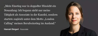 Hannah Steigert, Hengeler Mueller