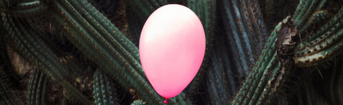 Rosafarbener Ballon